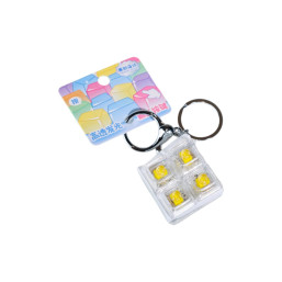 High-Transparency Glow Stress-Relief Four-Grid Key Clip - Yellow